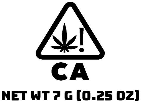 CA symbol and 7 g net weight